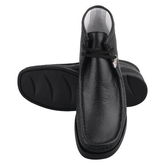 Humara Joe Black LEATHER DESERT CHUKKA CASUAL BOOTS - Picture 2 of 7